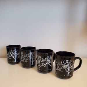 Arcoroc Mugs Black and White Mugs Vintage